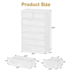 Whizmax 7 Drawer Dresser Tall For Bedroom, Modern 7 Chest Of Drawers With Large Storage, White Dresser Organizer For Living Room, Nursery, Entryway -Nexera Furniture Store GUEST 6893b43a d3c4 4dea 8aa5 242296cf3f19
