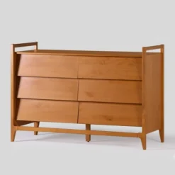 Mid-Century Modern Solid Wood Paneled 6 Drawer Dresser - Saracina Home -Nexera Furniture Store GUEST 68dcaeee c7b9 4713 9959 e46e4d7ca287