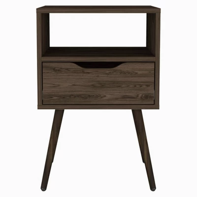 Kumasinova Modern Nightstand With Shelf,24.8" Wooden Night Stand With Drawers,Sleek Bedside Table With Metal Legs,Side Table For Bedroom 3 Kumasinova Modern Nightstand With Shelf,24.8" Wooden Night Stand With Drawers,Sleek Bedside Table With Metal Legs,Side Table For Bedroom