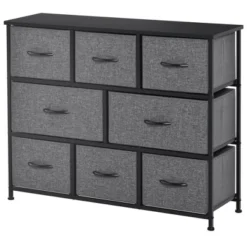 HOMCOM 8-Drawer Dresser, 3-Tier Fabric Chest Of Drawers, Storage Tower Organizer Unit With Steel Frame For Bedroom, Hallway -Nexera Furniture Store GUEST 6abbd537 846b 428f 8bc2 c866214b28e8