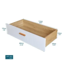 Modern 6 Drawer Dresser With Solid Wood Legs And Handles, White + Oak - ModernLuxe -Nexera Furniture Store GUEST 6ae16065 5623 4b7c beae ff60afa8d3c4