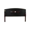 King Estern Banana Leaf Panel Headboard Dark Brown - Summerland Home