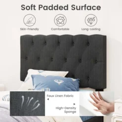 Costway Twin/Full/Queen Size Bed Frame With Button-Tufted Headboard & Wooden Slats Easy Assembly 18 Costway Twin/Full/Queen Size Bed Frame With Button-Tufted Headboard & Wooden Slats Easy Assembly -Nexera Furniture Store GUEST 6bc0865e afec 4791 bcb5 2b0fcdad83d0