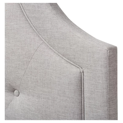 Mars Modern And Contemporary Fabric Headboard Gray - Baxton Studio 4 Mars Modern And Contemporary Fabric Headboard Gray - Baxton Studio - Image 2