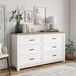 Sandlin 6 Drawer Dresser White - Room & Joy -Nexera Furniture Store GUEST 6d642a32 c0d3 4c37 addf f916699458f2