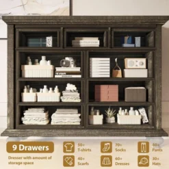 9-Drawers Dresser For Bedroom, Wooden Chest Of Drawer With Large Drawers & Metal Handles -Nexera Furniture Store GUEST 6e2d3b51 4b5f 4ea5 8276 612b448ee066