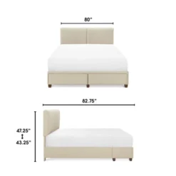 Maxwell Storage Bed With Adjustable Height Headboard - Finch -Nexera Furniture Store GUEST 6f5715b0 ad80 4eb9 8104 b2330eb03b92