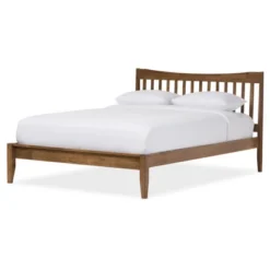 Edeline Mid - Century Modern Solid Wood Curvaceous Slatted Platform Bed - Baxton Studio -Nexera Furniture Store GUEST 6f6be659 571c 4fef a71e 70cb7026939f