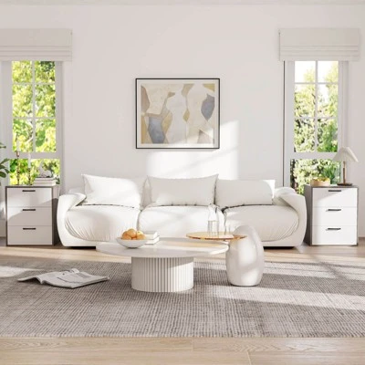 Costway 3 Drawer Dresser Chest Of Drawer Storage Cabinet With Wide Storage Space Organizer 6 Costway 3 Drawer Dresser Chest Of Drawer Storage Cabinet With Wide Storage Space Organizer - Image 4