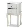 2 Drawer Sophia Wood Nightstand White - Baxton Studio -Nexera Furniture Store GUEST 6fba17b6 11ed 470c 9852 dc9053f3a29a