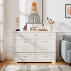 9-Drawer Bedroom Dresser With Antique Handles - ModernLuxe