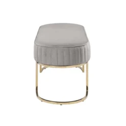 Simple Relax Set Of 2 Velvet Bench With Metal Base In Grey -Nexera Furniture Store GUEST 761be0b8 d424 4ce8 b73f cc75dd1473cb