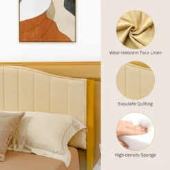 Costway FullQueen Size Upholstered Bed Frame Mattress Foundation Platform Quilted Headboard -Nexera Furniture Store GUEST 76d1a347 f5bc 4b06 b3f6 649a52d20cd4