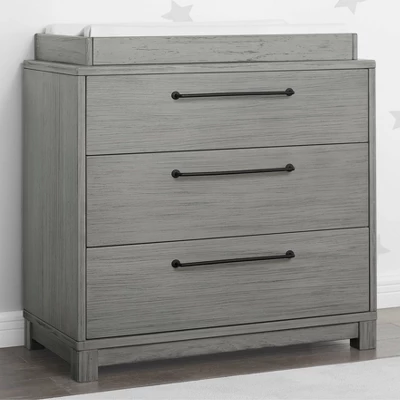 Simmons Kids' Willow 3 Drawer Dresser With Changing Top - Rustic Ash 5 Simmons Kids' Willow 3 Drawer Dresser With Changing Top - Rustic Ash - Image 3