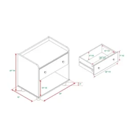 Katie Transitional Tray Top 1 Drawer Solid Wood Nightstand Caramel - Saracina Home -Nexera Furniture Store GUEST 785db332 35f5 446d a3aa c265acc38674