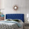 Queen/Full Lidia Wingback New Velvet Tufted Headboard Navy - Christopher Knight Home -Nexera Furniture Store GUEST 7a1490f1 7e71 40e5 8ad5 1466abd6f200
