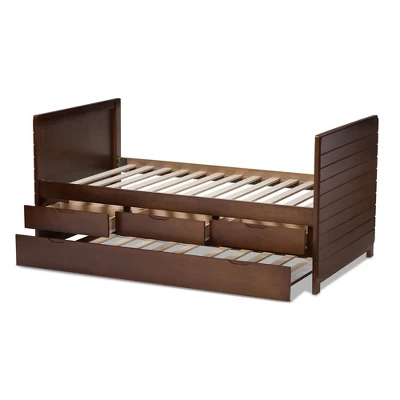 Twin Linna Modern And Contemporary Daybed With Trundle - Baxton Studio 6 Twin Linna Modern And Contemporary Daybed With Trundle - Baxton Studio - Image 4