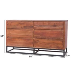 Wooden Dresser Or Display Unit With Metal Base Brown And Black - The Urban Port -Nexera Furniture Store GUEST 7c62d048 37e1 47a3 b85c c79cea8b0b0f