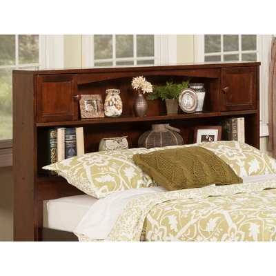 Full Newport Bookcase Headboard Walnut - AFI: Dual Shelves & Concealed Compartments 3 Full Newport Bookcase Headboard Walnut - AFI: Dual Shelves & Concealed Compartments