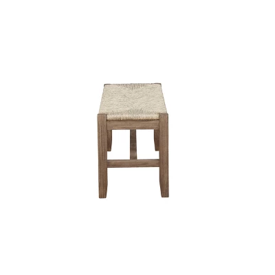 40" Davenport Wood Bench Light Amber - Alaterre Furniture 5 40" Davenport Wood Bench Light Amber - Alaterre Furniture - Image 3