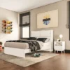 Polifurniture 3pc Full Victoria Bedroom Set With Single Nightstand White: Engineered Wood, Modern Storage Design, Melamine Finish -Nexera Furniture Store GUEST 80b9dcb9 f61d 4578 9978 624bd8bb2b74