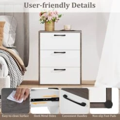 Costway 3 Drawer Dresser Chest Of Drawer Storage Cabinet With Wide Storage Space Organizer 17 Costway 3 Drawer Dresser Chest Of Drawer Storage Cabinet With Wide Storage Space Organizer -Nexera Furniture Store GUEST 819efdab 2028 402a 91bc 3b7e897cdd52