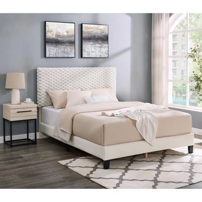 Roundhill Furniture Findlay Bedroom Set, Plush 3D Upholstered Bed With Nightstand, 2-Piece 18 Roundhill Furniture Findlay Bedroom Set, Plush 3D Upholstered Bed With Nightstand, 2-Piece - Image 16