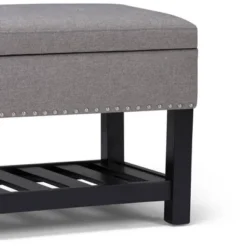 43" Riley Storage Ottoman Bench Dove Gray Linen Look Fabric - WyndenHall -Nexera Furniture Store GUEST 81ecf08e 68ef 481c 81a8 5b54cf1a4806