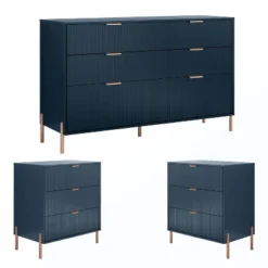 Festivo 3pc Modern Elegance 2 Drawer Nightstands And 6 Drawer Dresser Set -Nexera Furniture Store GUEST 82e5d97b e6fd 45dd a37c 6183dc5af745