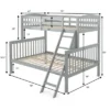 Costway Twin Over Full Bunk Bed Rubber Wood Convertible With Ladder Guardrail -Nexera Furniture Store GUEST 840a568b e524 4aa7 a4f5 5354314a646b