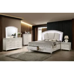3pc California King Granite Bedroom Set With Nightstand And Chest Pearl White - HOMES: Inside + Out -Nexera Furniture Store GUEST 84bdeef4 e556 49b1 8fa5 b6227fdbc6fe