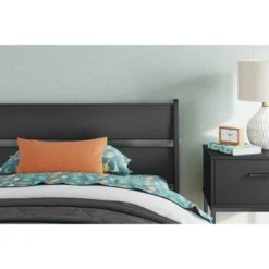 Signature Design By Ashley Socalle Twin Panel Headboard In Matte Black Finish