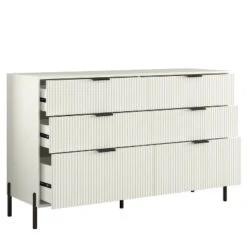 Festivo 3pc Modern Elegance 3 Drawer Nightstands And 6 Drawer Dresser Set Off-White -Nexera Furniture Store GUEST 853164b0 ea8a 4f7f 8dfd ce723dcc5802