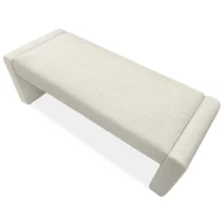 Kaia 47" Faux Shearling Look Waterfall Upholstered Bench-The Pop Maison -Nexera Furniture Store GUEST 85a5a535 f9c6 4231 8544 b837b160d096