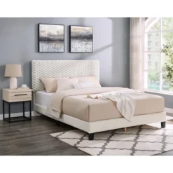 Roundhill Furniture Findlay Bedroom Set, Plush 3D Upholstered Bed With Nightstand, 2-Piece 33 Roundhill Furniture Findlay Bedroom Set, Plush 3D Upholstered Bed With Nightstand, 2-Piece -Nexera Furniture Store GUEST 86467c1a 6966 4709 bcdf bb68f818d353