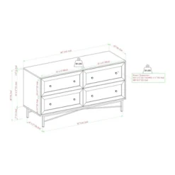 Jones Horizontal Modern 4 Drawer Dresser - Saracina Home -Nexera Furniture Store GUEST 864bf305 7743 4b2f 92e0 9271cc994116