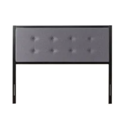 Barbara Upholstered Button Tufted Metal Headboard - Zinus