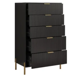 Festivo 5pc Modern Elegance Bedremm Chest And 2 Dressers And 2 Drawer Nightstands Set Black -Nexera Furniture Store GUEST 86f5e71a 5efd 47a3 a761 8d18b8593894