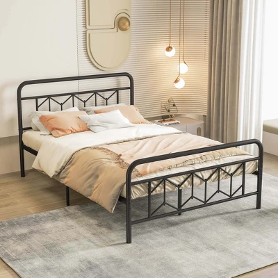 Costway Twin/Full/Queen/King Size Bed Frame Mattress Foundation With Headboard 12.5" Under-bed Storage Black 13 Costway Twin/Full/Queen/King Size Bed Frame Mattress Foundation With Headboard 12.5" Under-bed Storage Black - Image 11