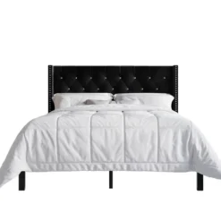 ChaletPosh Velvet Upholstered Bed With 2 Nightstands 14 ChaletPosh Velvet Upholstered Bed With 2 Nightstands -Nexera Furniture Store GUEST 87d92e59 3c03 4d89 81c0 8dc2b42f2e84