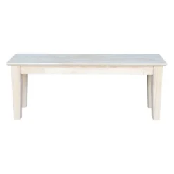 Shaker Style Bench Unfinished - International Concepts