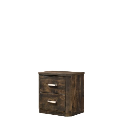 24" Elettra Nightstand Rustic Walnut - Acme Furniture 3 24" Elettra Nightstand Rustic Walnut - Acme Furniture