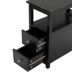 Resenkos End Table With Charging Station, Narrow Sofa Side Table, Wooden Nightstand, Bedroom Living Room Furniture, Black, Small Night Stands 20 Resenkos End Table With Charging Station, Narrow Sofa Side Table, Wooden Nightstand, Bedroom Living Room Furniture, Black, Small Night Stands -Nexera Furniture Store GUEST 893c2d3e 53fc 4296 a962 c49cc58c21b9