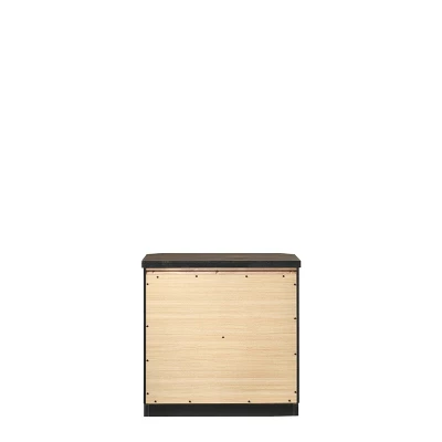 24" Elettra Nightstand Rustic Walnut - Acme Furniture 5 24" Elettra Nightstand Rustic Walnut - Acme Furniture - Image 3