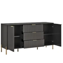 Festivo 5pc Modern Elegance Bedremm Chest And 2 Dressers And 2 Drawer Nightstands Set Black -Nexera Furniture Store GUEST 8a1905ea e923 4ae0 a7c0 729aeeb8b3be