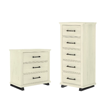 Festivo 2pc Contemporary 5 Drawer Chest And 3 Drawer Nightstand Set 16 Festivo 2pc Contemporary 5 Drawer Chest And 3 Drawer Nightstand Set - Image 14