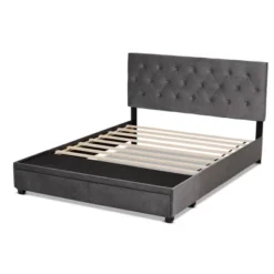 Caronia Velvet Upholstered 2 Drawer Platform Storage Bed - Baxton Studio -Nexera Furniture Store GUEST 8ba58edd 0e00 43bd 82d9 17d95944351b
