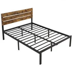 Yaheetech Metal Slatted Bed Frame With Wooden Headboard Mattress Foundation -Nexera Furniture Store GUEST 8d637a49 dd04 4649 8473 754a8ab7aa65
