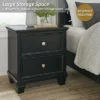 Signature Design By Ashley Lanolee Classic 2 Drawer Nightstand For Bedroom, Black -Nexera Furniture Store GUEST 8e2f022c b271 40e3 84a6 b515e33877b5