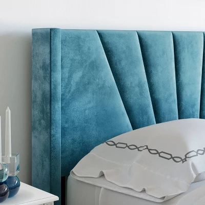 Ariana Velvet Upholstered Platform Bed Frame - Eco Dream 7 Ariana Velvet Upholstered Platform Bed Frame - Eco Dream - Image 5